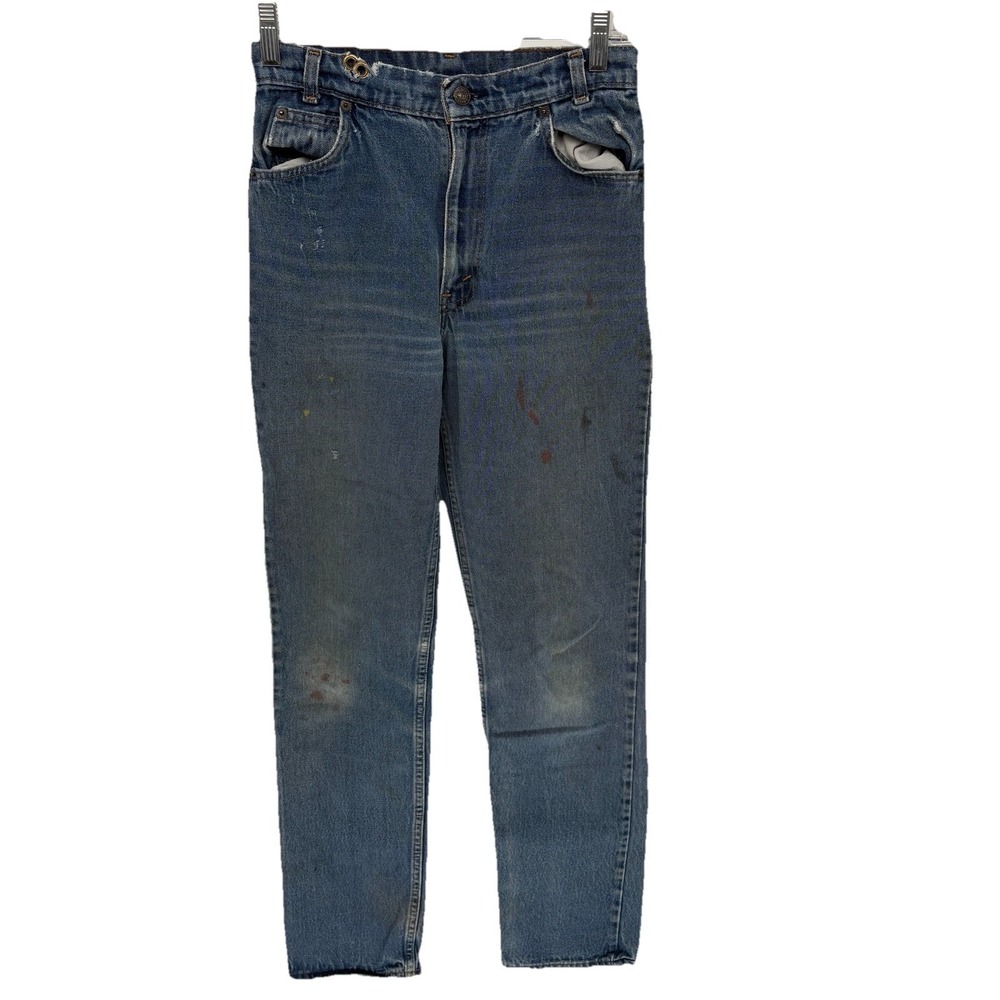 Vintage 70s 80s Levis Denim Jeans Blue Orange Tab Distressed‎ Grunge Women 26x32